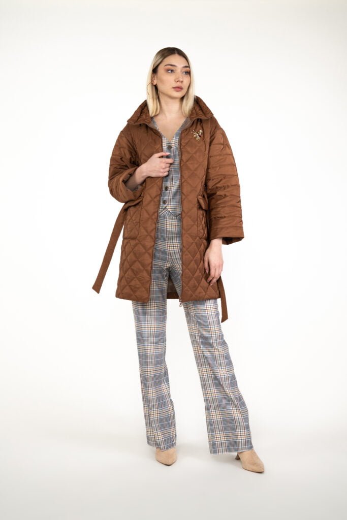 SEMBOL GİYİM PUFFER COAT WITH BELT 5385