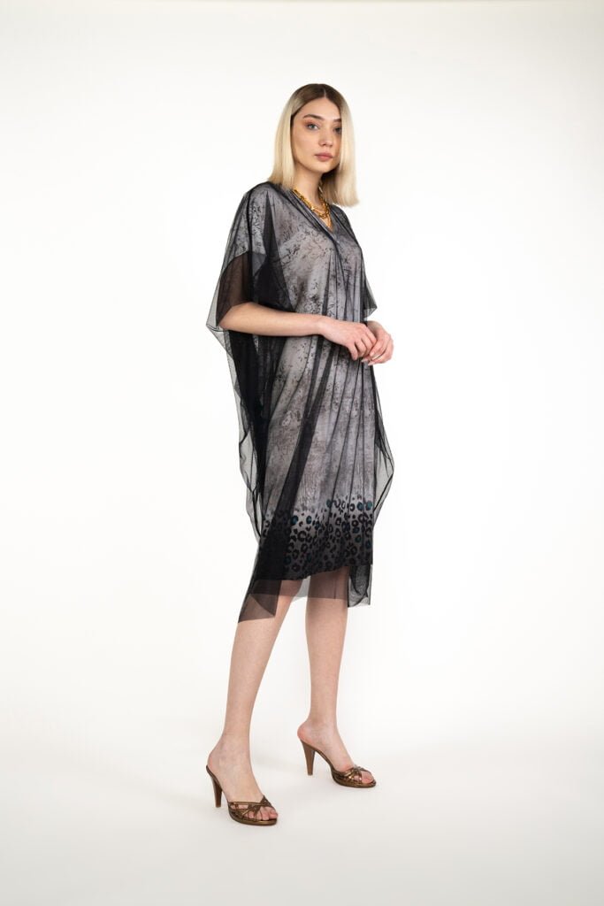SEMBOL GİYİM OVERSIZE DRESS WITH TULLE LAYER 986103