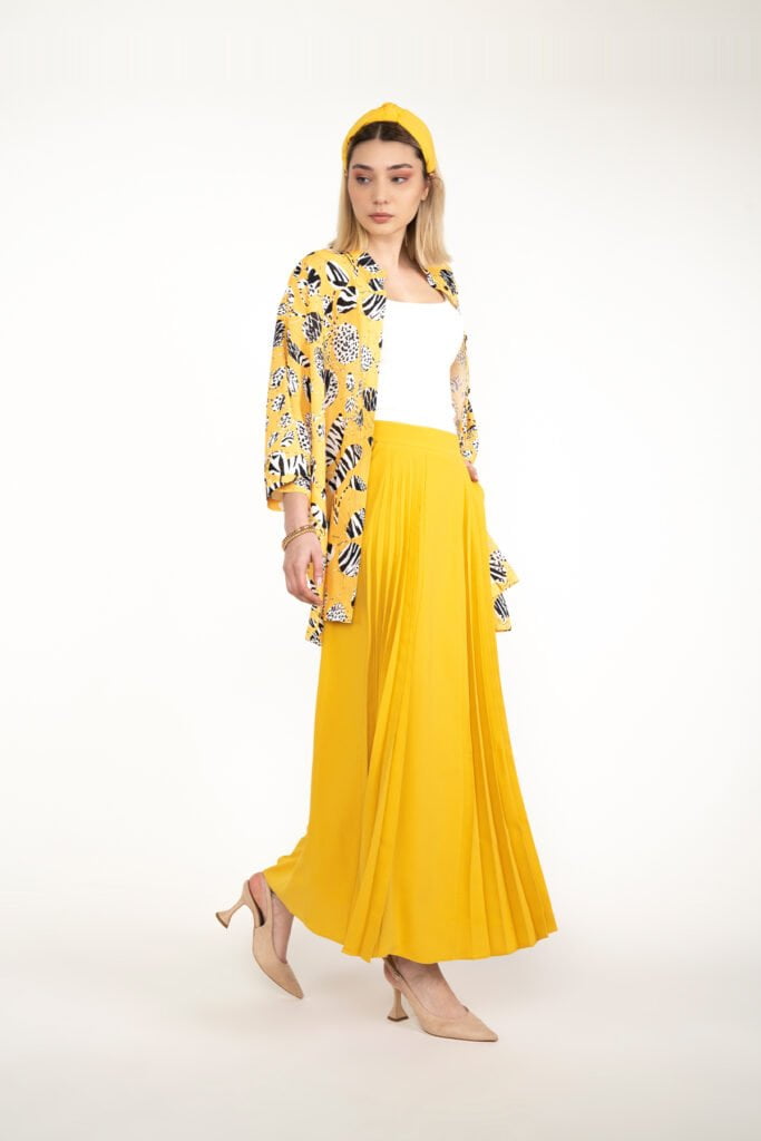 SEMBOL GİYİM PLEATED LONG SKIRT WITH POCKET DETAIL 2329